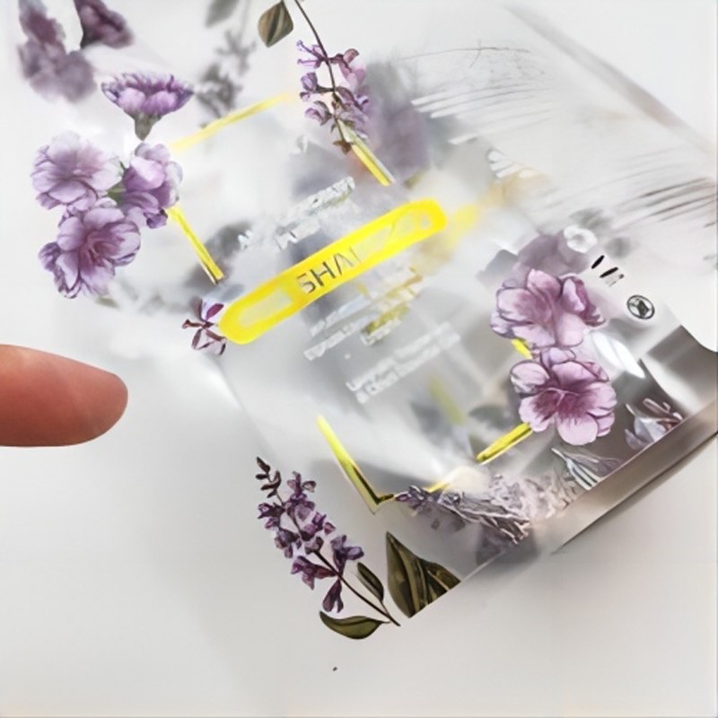 Clear labels stickers for cosmetics